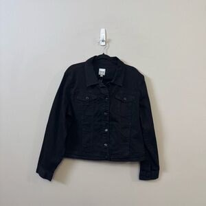 Kensie Jeans (NWT) women’s black button front denim jean jacket